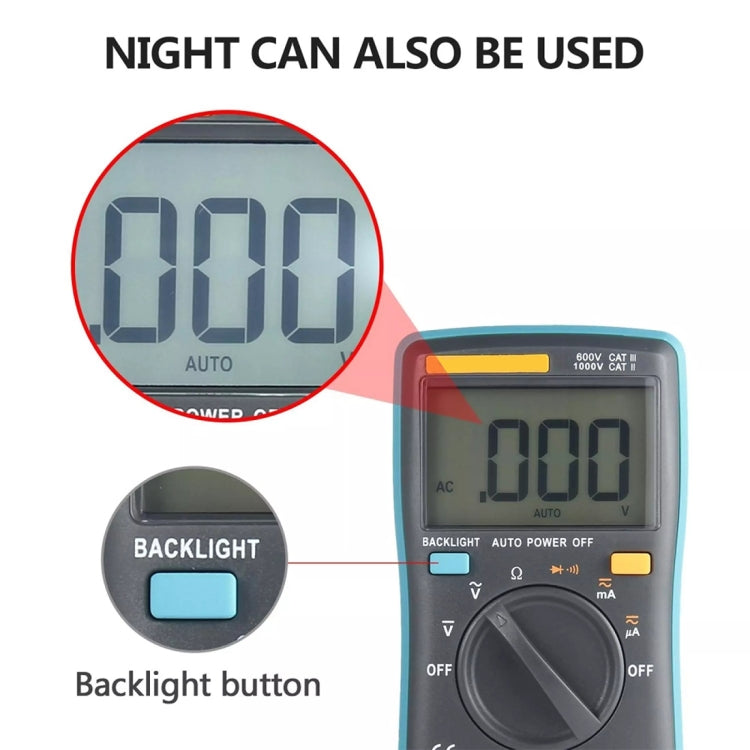 ZT98 Digitalmultimeter | CAT III 600V | 2000 Counts | AC/DC Spannungs- & Stromprüfer
