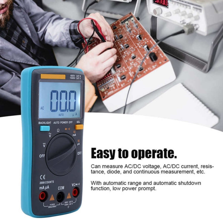 ZT98 Digitalmultimeter | CAT III 600V | 2000 Counts | AC/DC Spannungs- & Stromprüfer