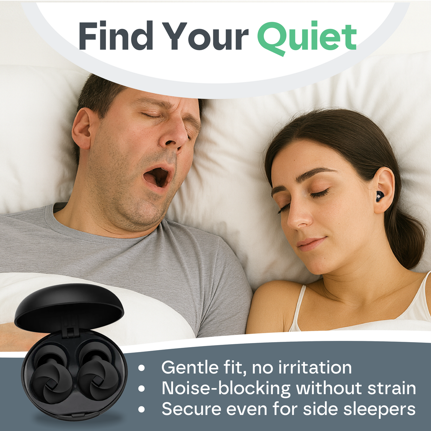 Sleep Ear Plugs - Noise Reducing Comfort Earplugs for Side Sleepers