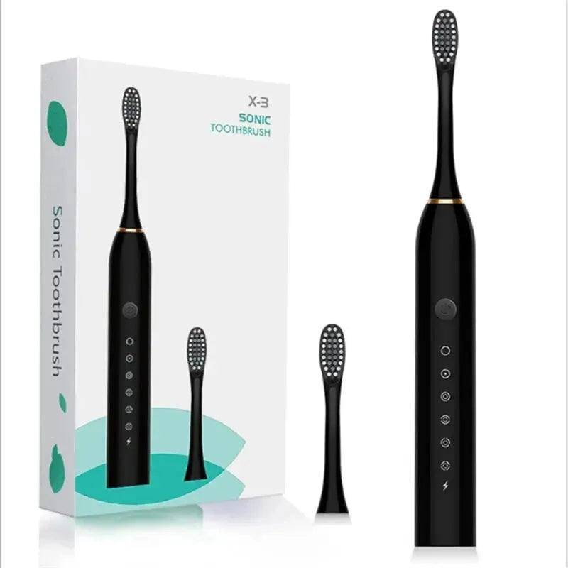 Electric Ultrasonic Toothbrush with 6 Speed Modes - USB Rechargeable, Waterproof Tooth Cleaner
