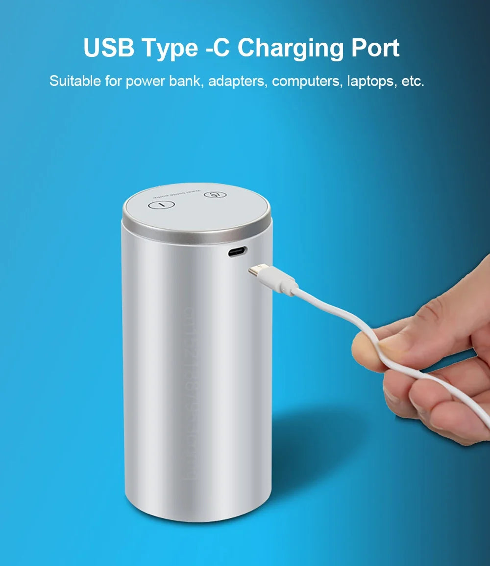 Electric Automatic Water Bottle Pump - Foldable USB Rechargeable Dispenser for Desktop, Home & Office Use