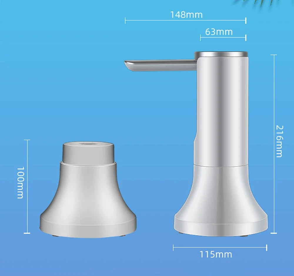 Electric Automatic Water Bottle Pump - Foldable USB Rechargeable Dispenser for Desktop, Home & Office Use