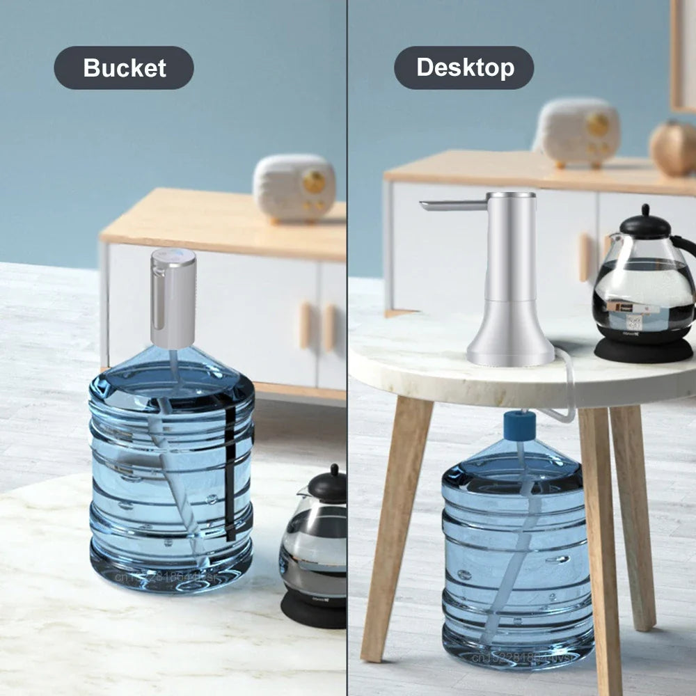 Electric Automatic Water Bottle Pump - Foldable USB Rechargeable Dispenser for Desktop, Home & Office Use