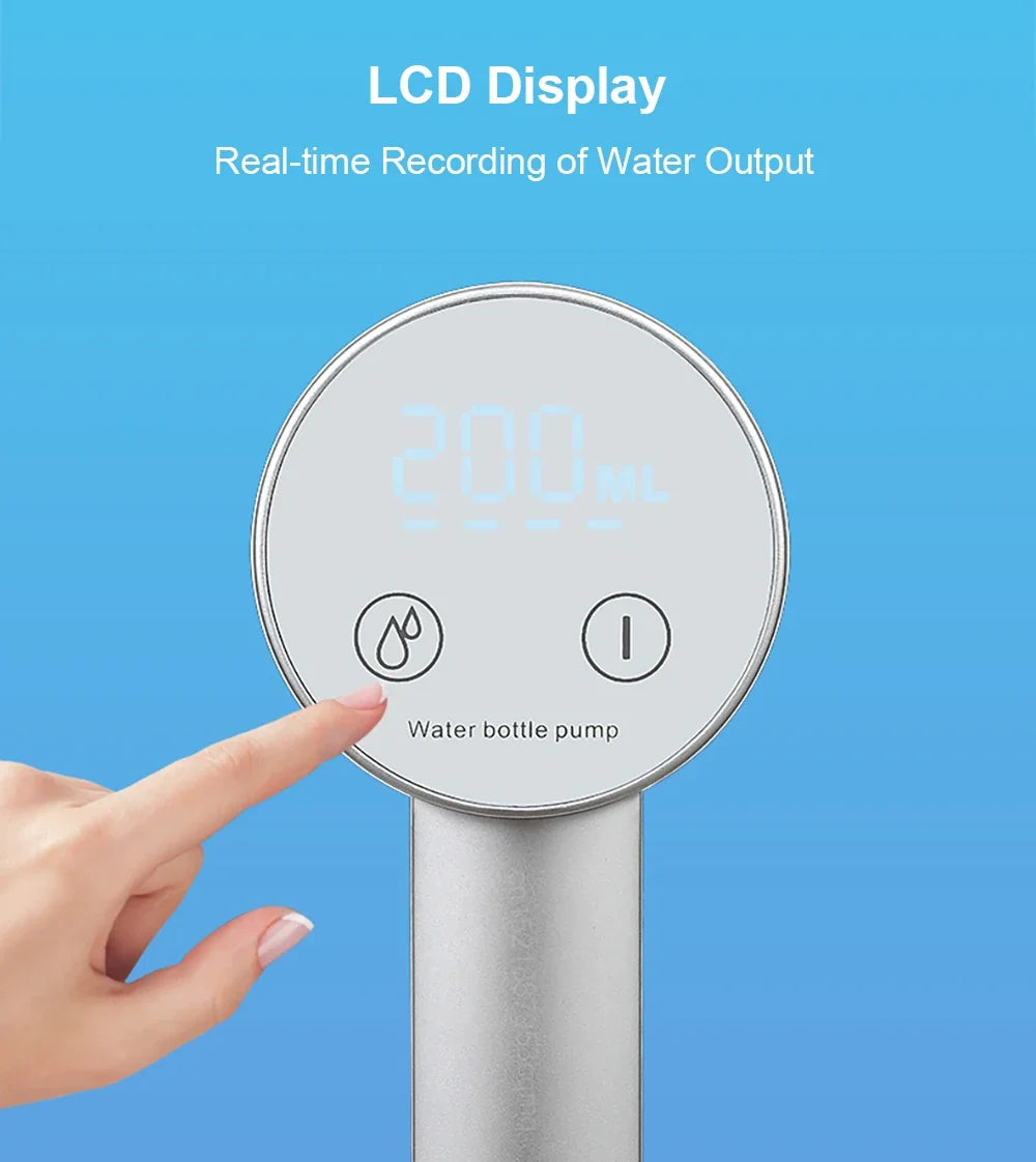 Electric Automatic Water Bottle Pump - Foldable USB Rechargeable Dispenser for Desktop, Home & Office Use