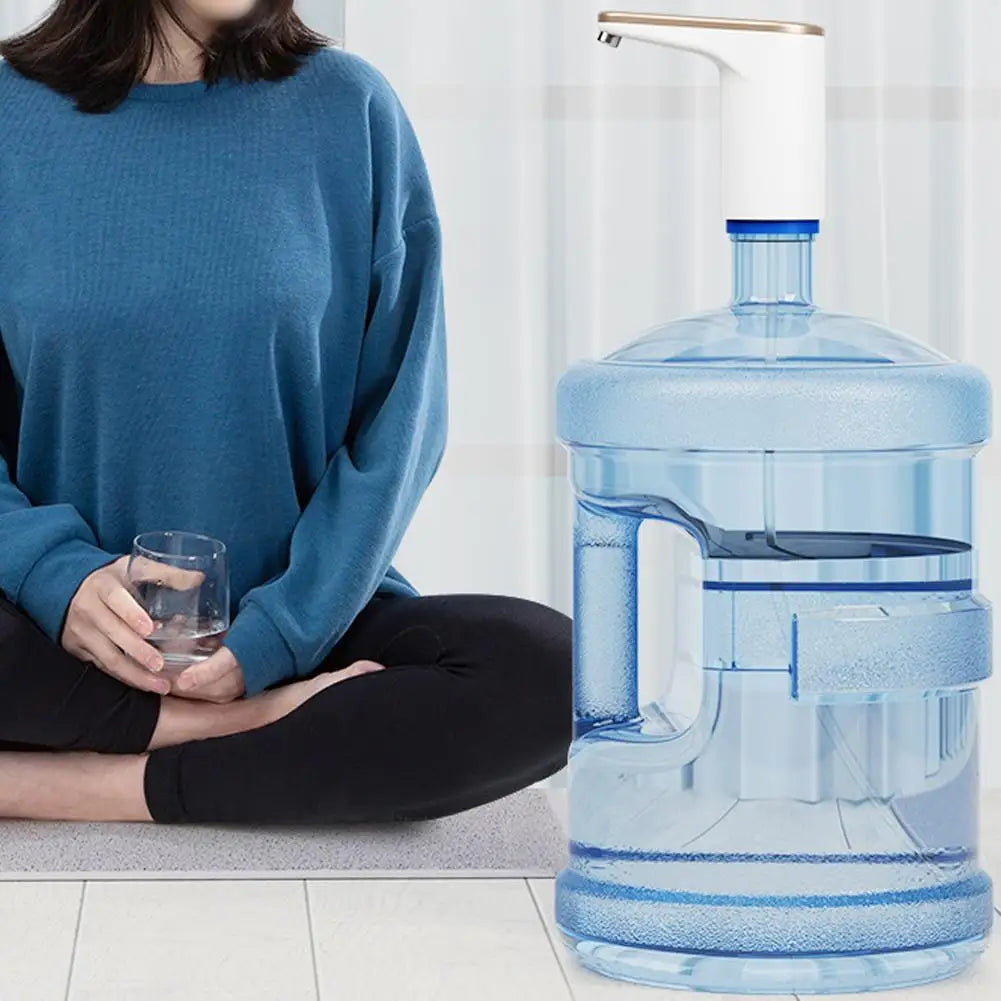 Electric Drinking Water Dispenser - Universal USB Rechargeable Pump for Home, Kitchen & Office Bottled Water