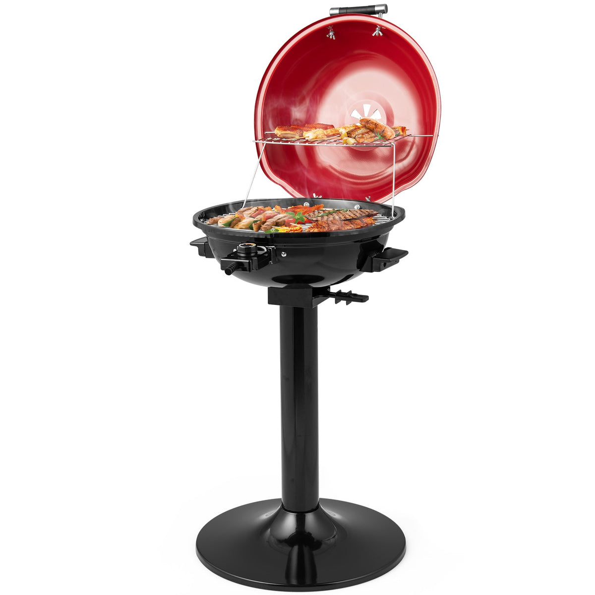 Electric BBQ Grill with Removable Non-Stick Grilling Rack-Black