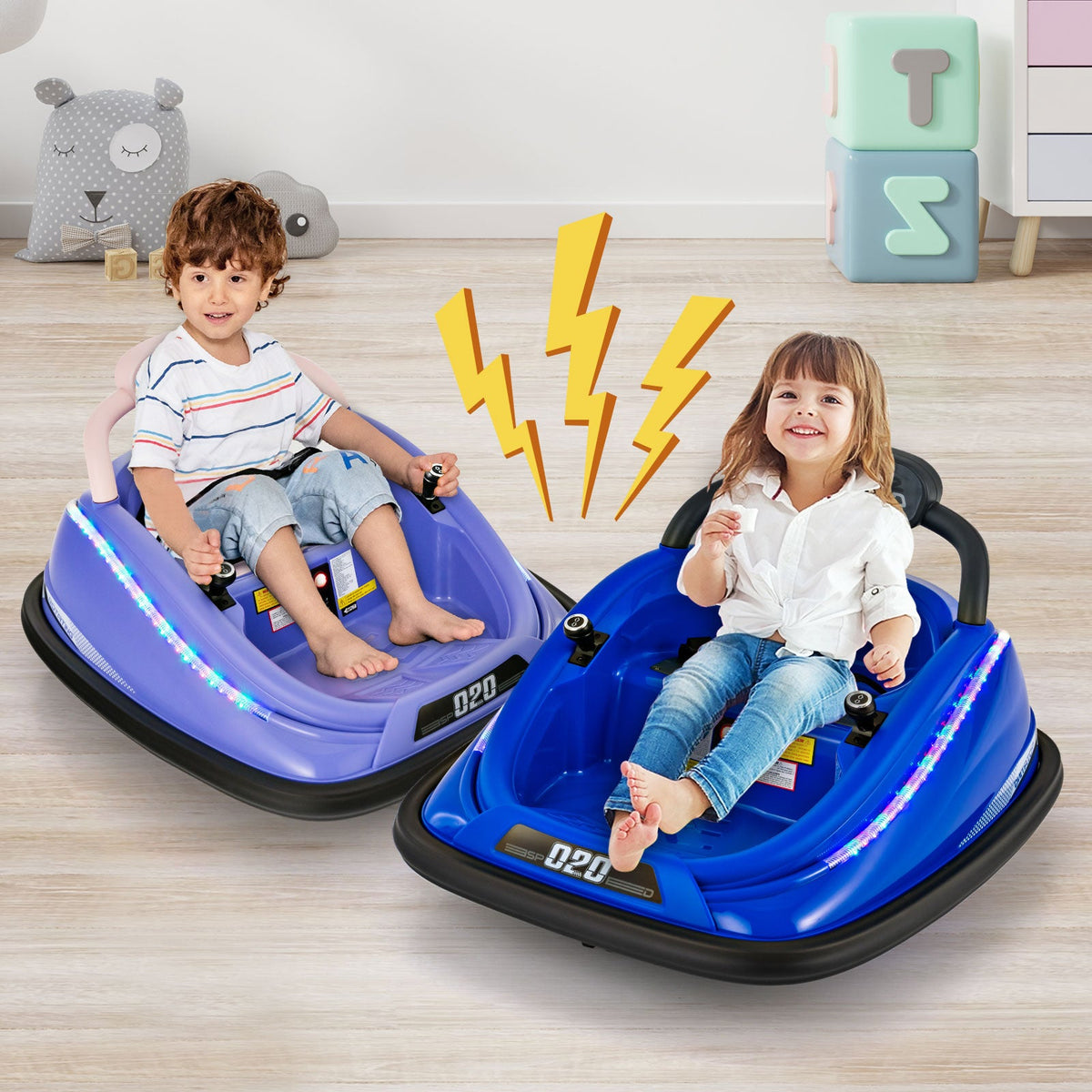 Electric Bumper Car with Remote Control for Kids-Black