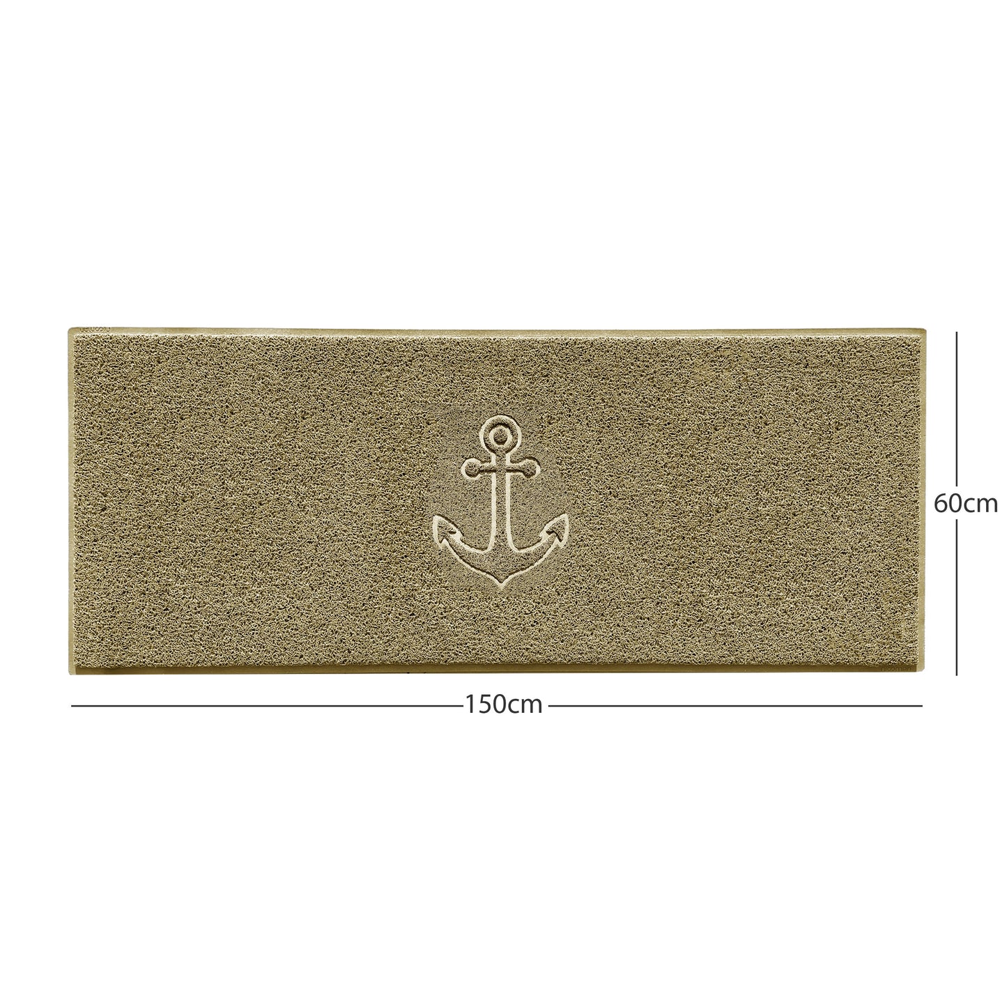 Nicoman Anchor Embossed Spaghetti Door Mat | Indoor & Outdoor | 8 Colours, 4 Sizes