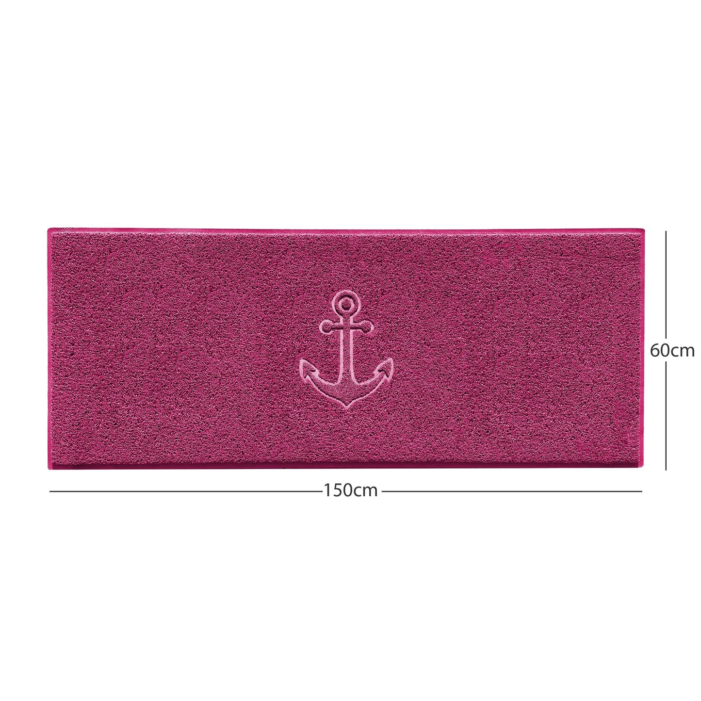 Nicoman Anchor Embossed Spaghetti Door Mat | Indoor & Outdoor | 8 Colours, 4 Sizes
