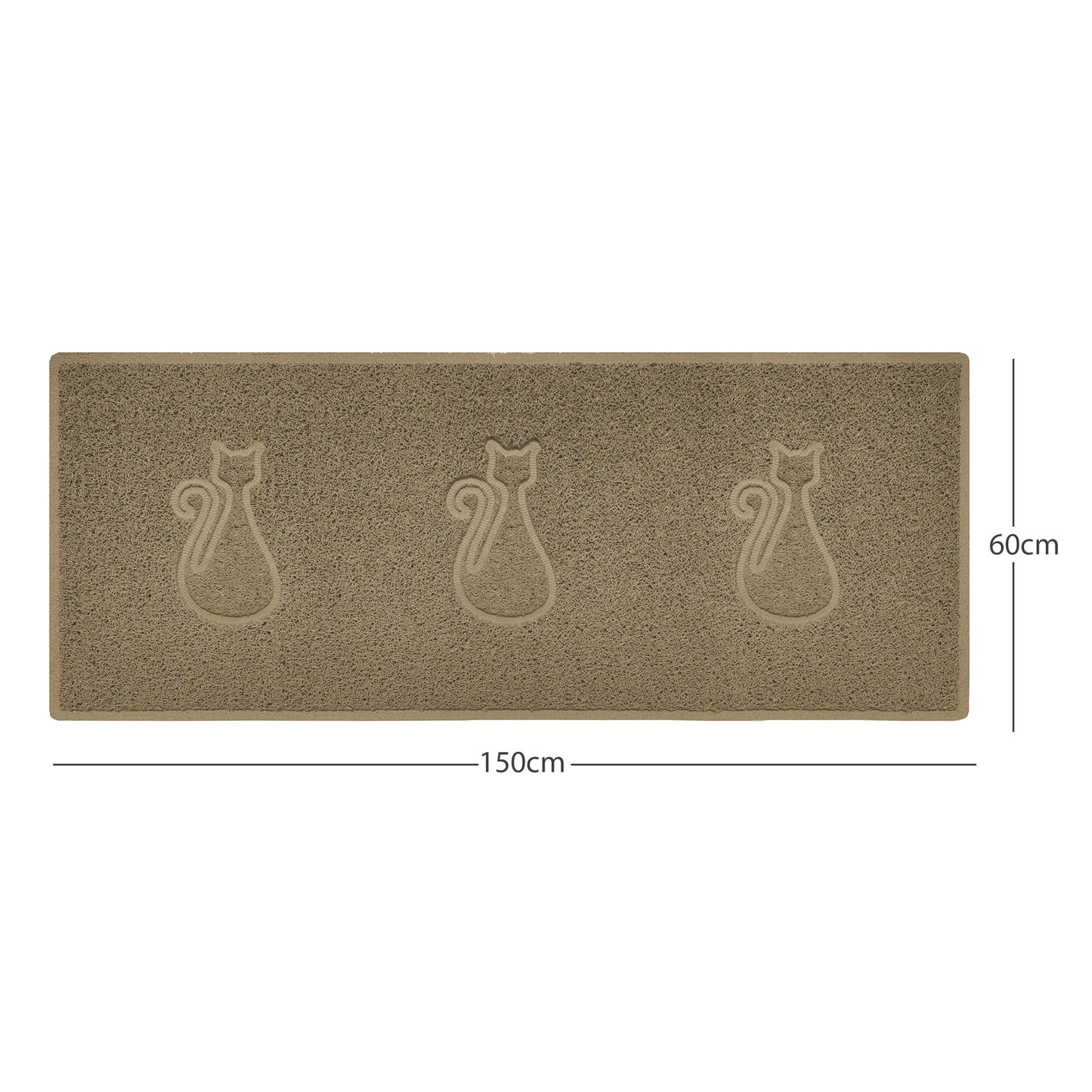 Nicoman Cat Embossed Spaghetti Door Mat | Indoor & Outdoor | Multiple Colours & Sizes