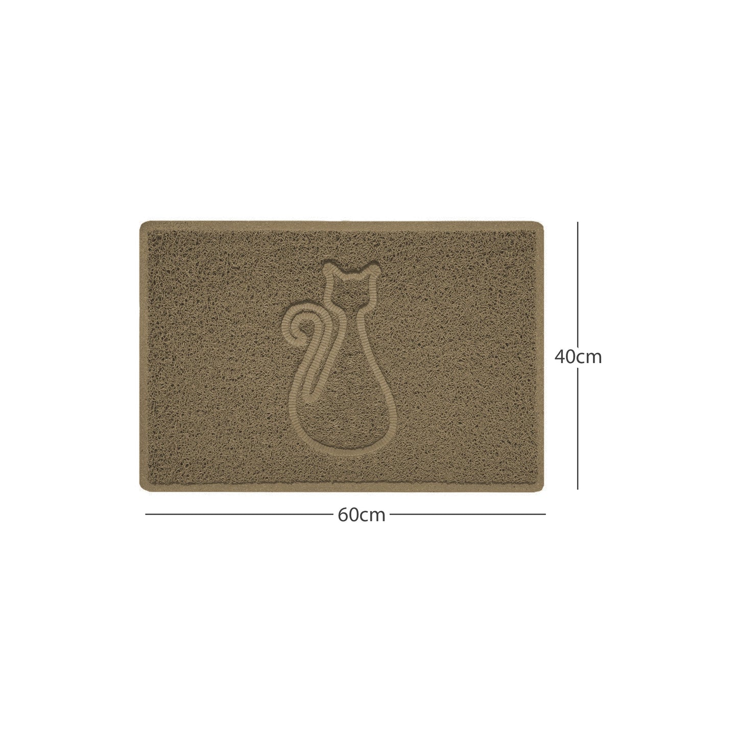 Nicoman Cat Embossed Spaghetti Door Mat | Indoor & Outdoor | Multiple Colours & Sizes