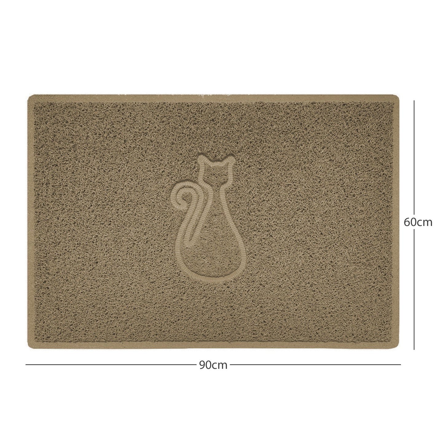 Nicoman Cat Embossed Spaghetti Door Mat | Indoor & Outdoor | Multiple Colours & Sizes