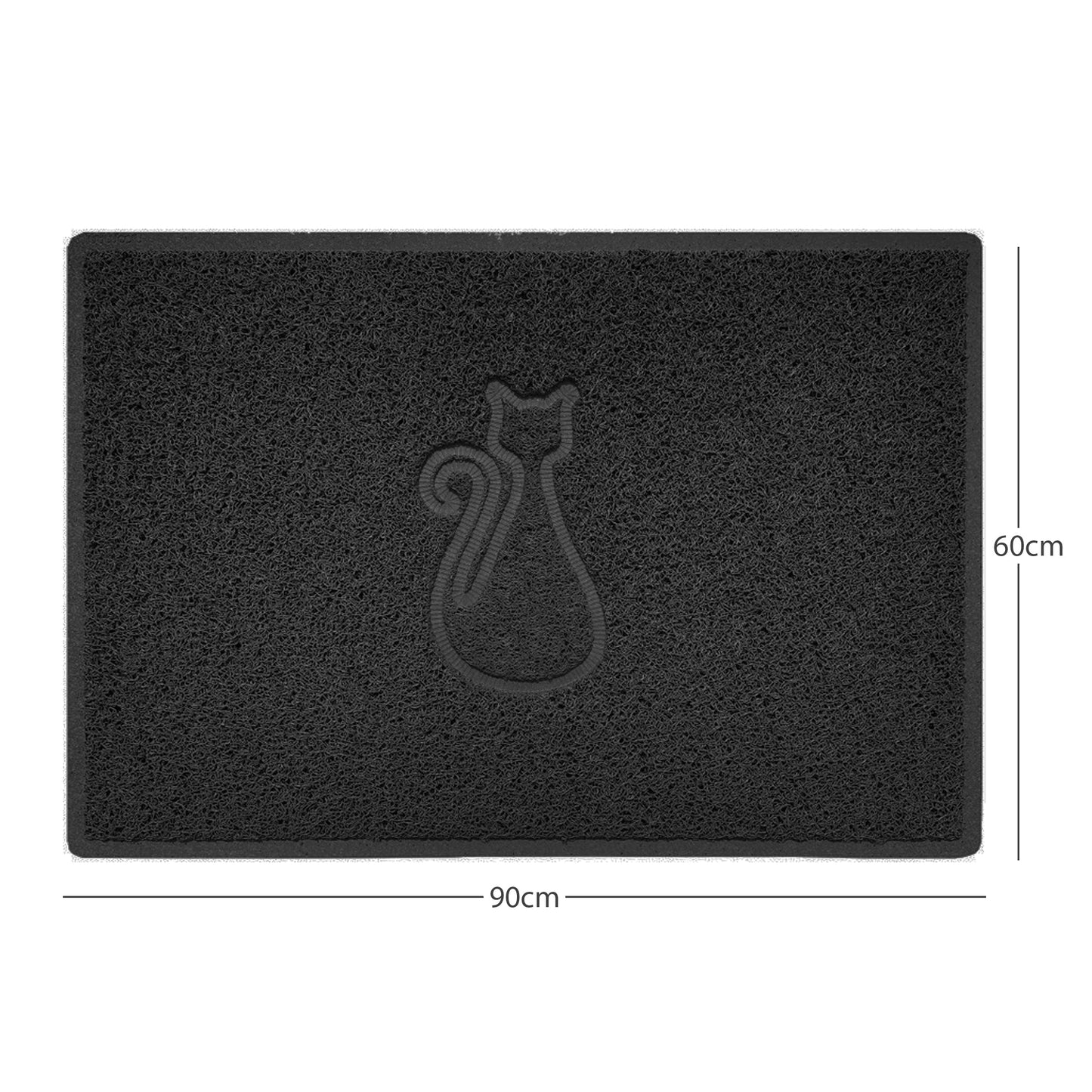 Nicoman Cat Embossed Spaghetti Door Mat | Indoor & Outdoor | Multiple Colours & Sizes