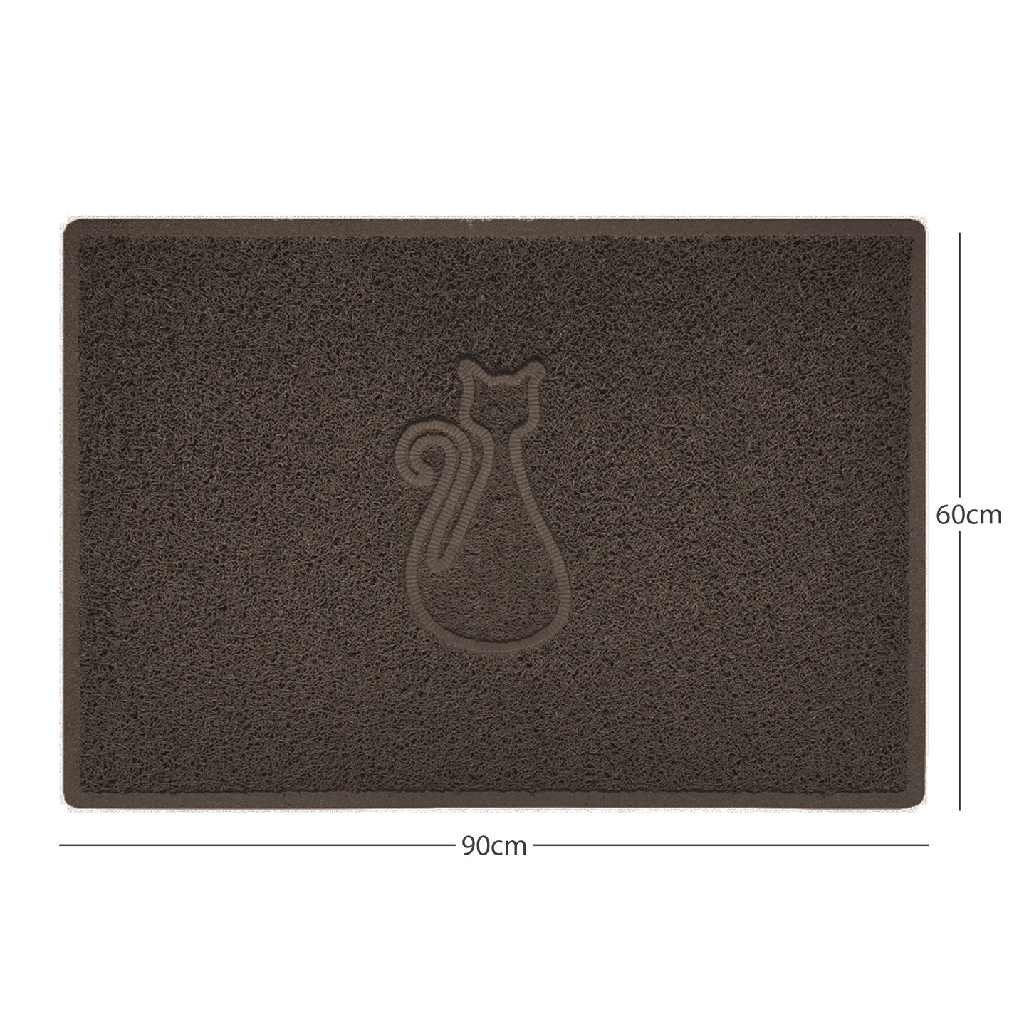 Nicoman Cat Embossed Spaghetti Door Mat | Indoor & Outdoor | Multiple Colours & Sizes