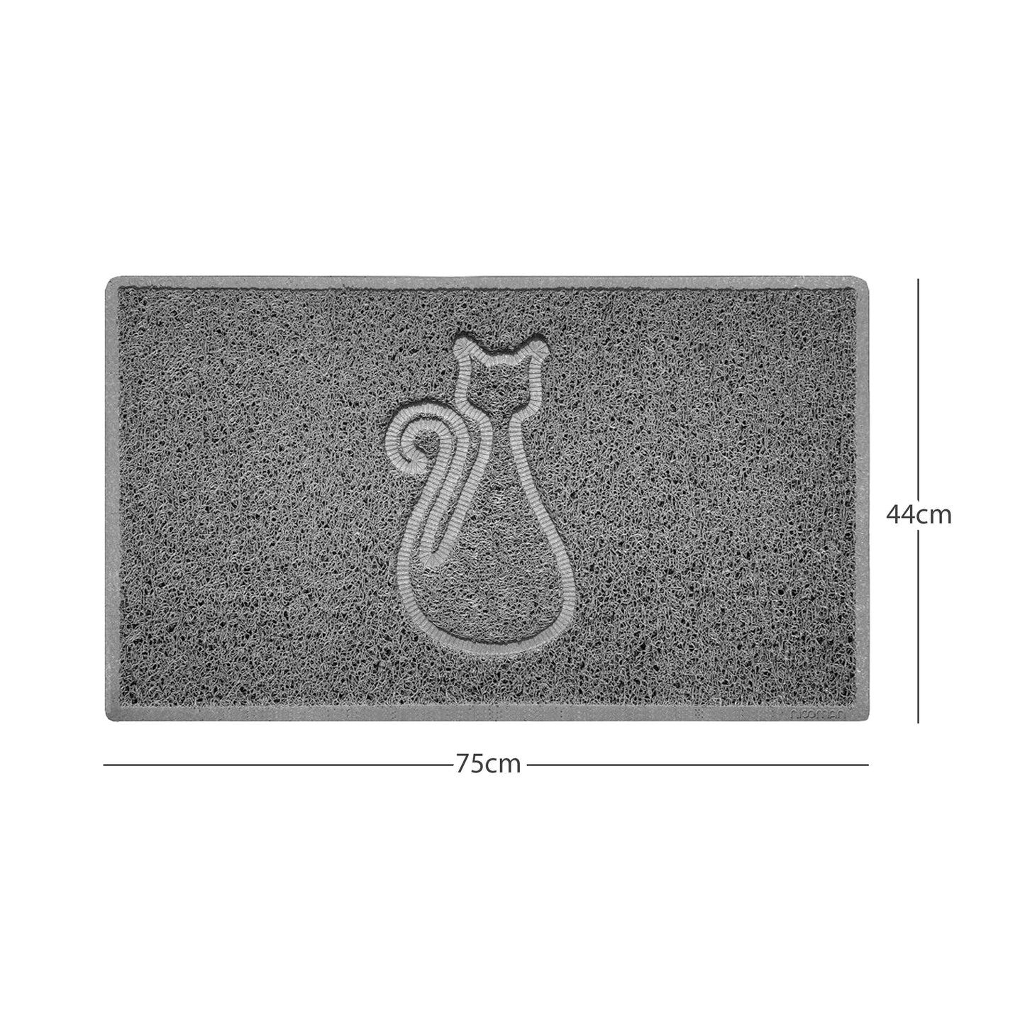 Nicoman Cat Embossed Spaghetti Door Mat | Indoor & Outdoor | Multiple Colours & Sizes