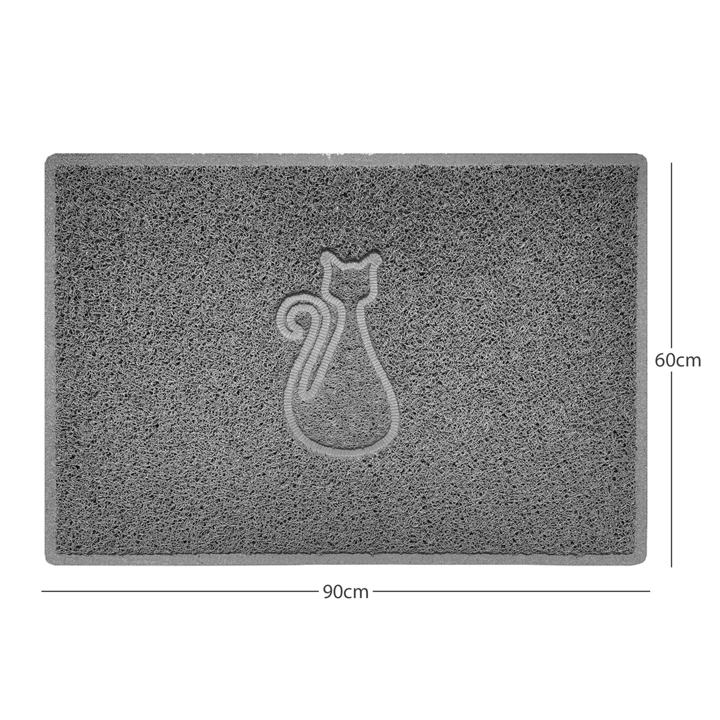 Nicoman Cat Embossed Spaghetti Door Mat | Indoor & Outdoor | Multiple Colours & Sizes