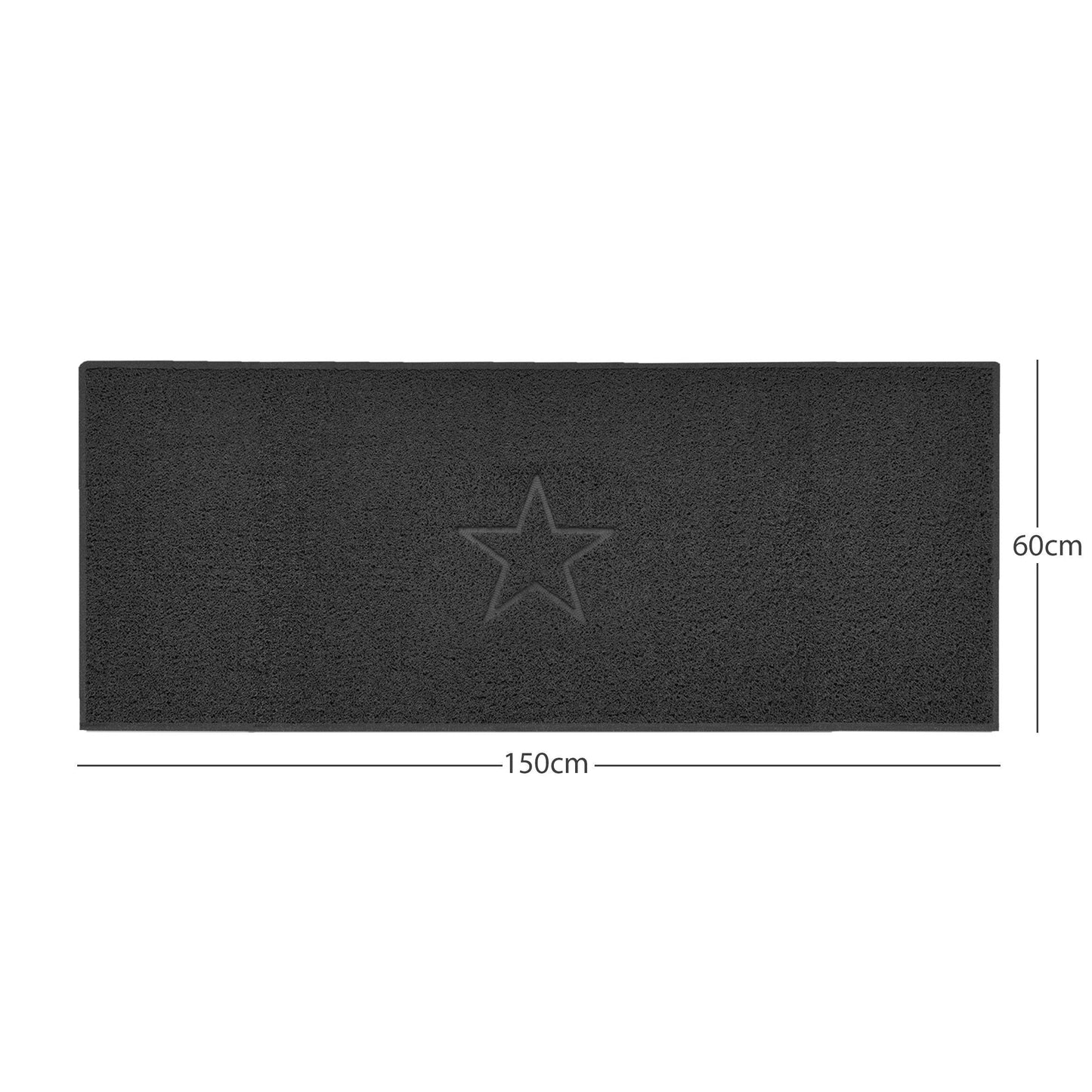 Nicoman Star Embossed Spaghetti Doormat | Indoor & Outdoor | Non-Slip | Machine Washable