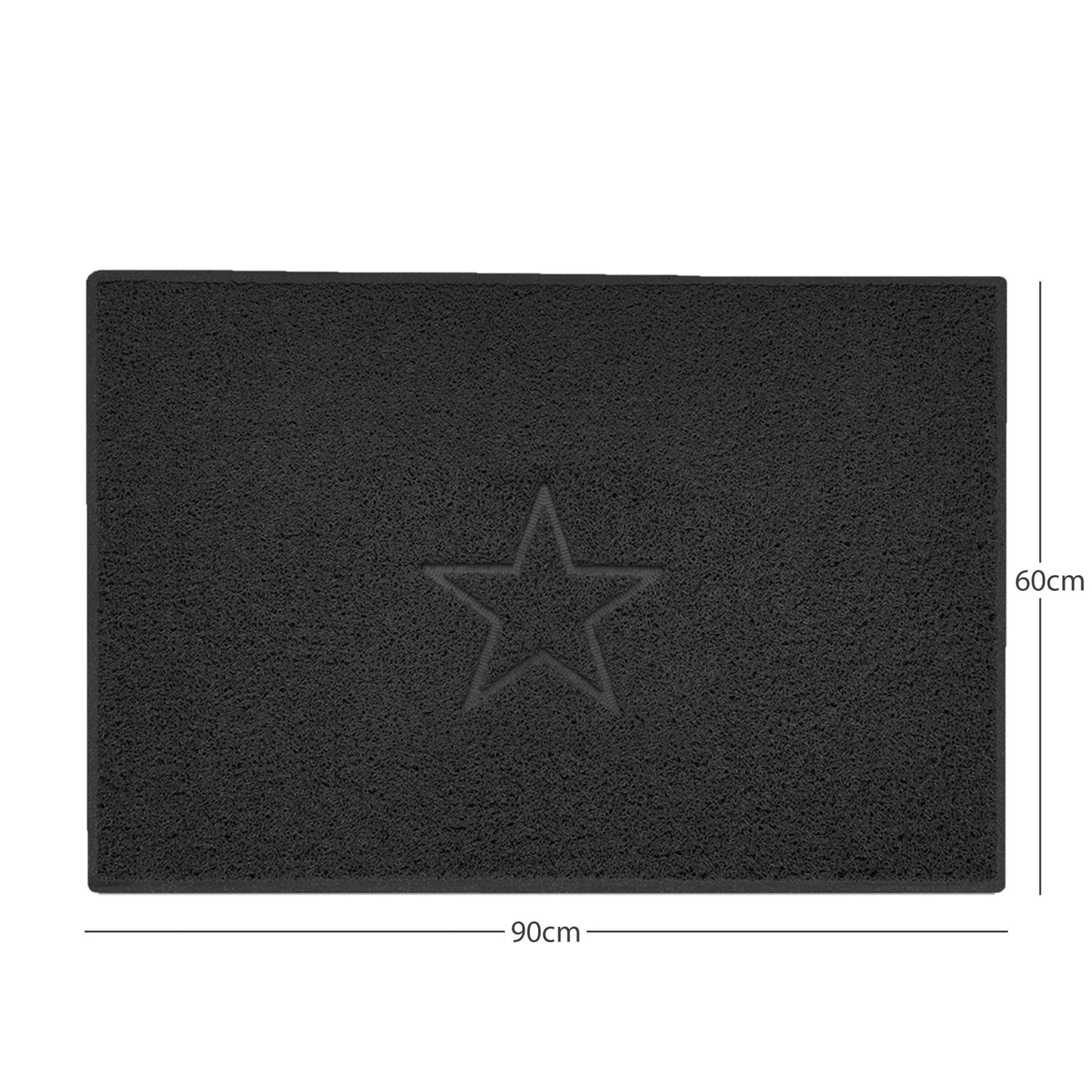Nicoman Star Embossed Spaghetti Doormat | Indoor & Outdoor | Non-Slip | Machine Washable