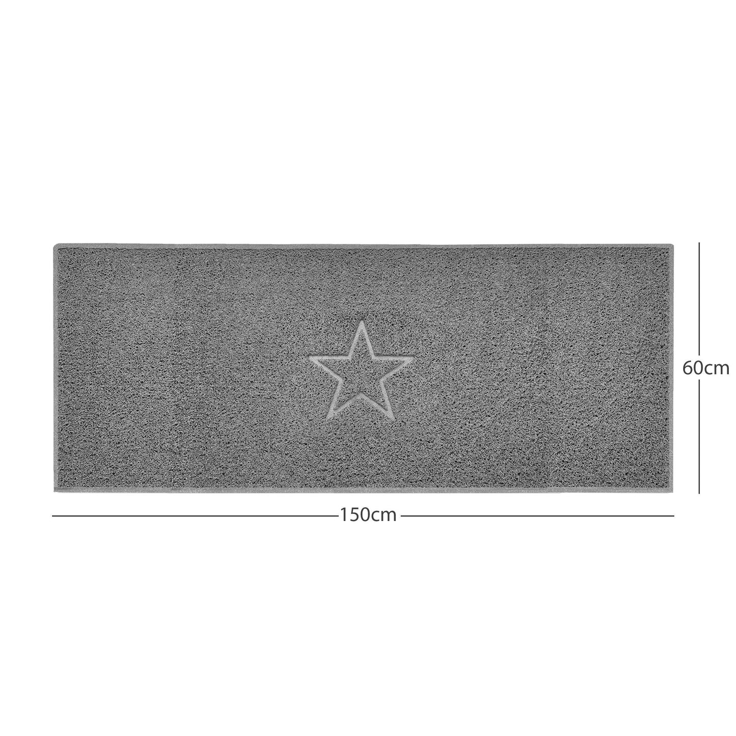 Nicoman Star Embossed Spaghetti Doormat | Indoor & Outdoor | Non-Slip | Machine Washable
