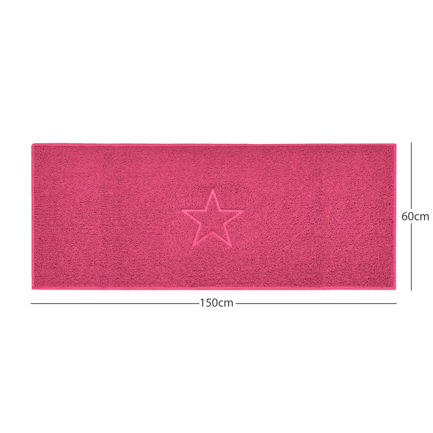 Nicoman Star Embossed Spaghetti Doormat | Indoor & Outdoor | Non-Slip | Machine Washable