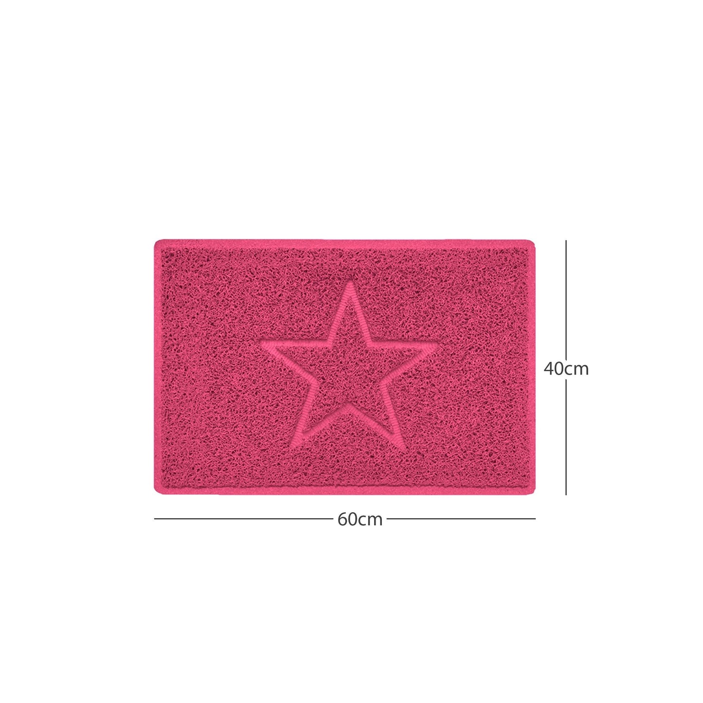 Nicoman Star Embossed Spaghetti Doormat | Indoor & Outdoor | Non-Slip | Machine Washable