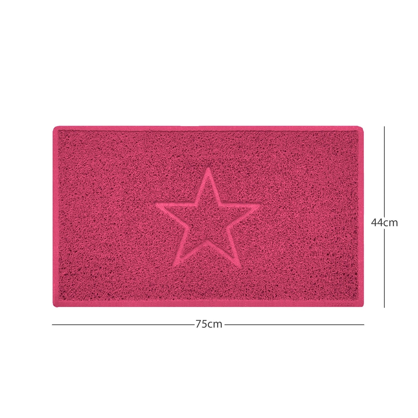 Nicoman Star Embossed Spaghetti Doormat | Indoor & Outdoor | Non-Slip | Machine Washable