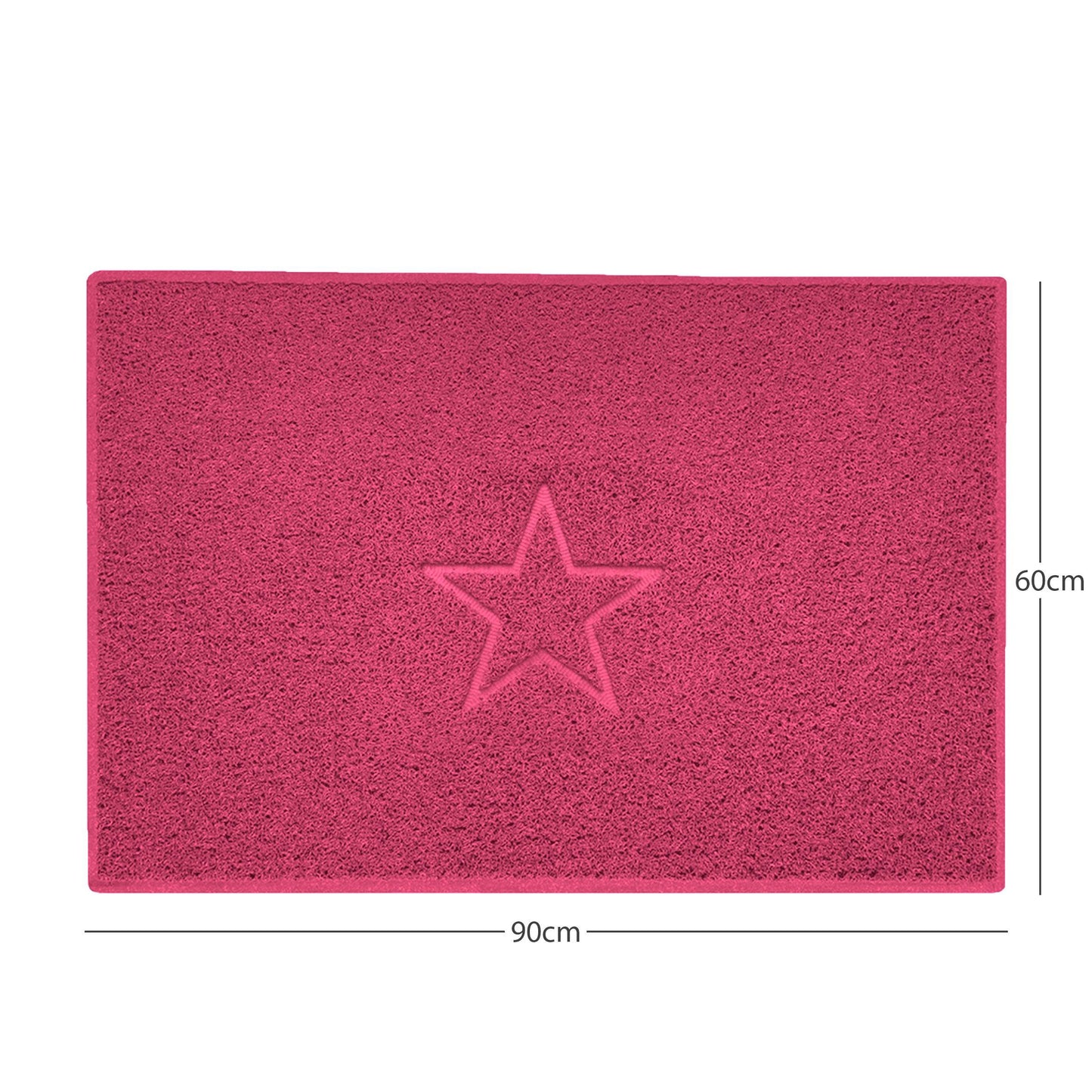 Nicoman Star Embossed Spaghetti Doormat | Indoor & Outdoor | Non-Slip | Machine Washable