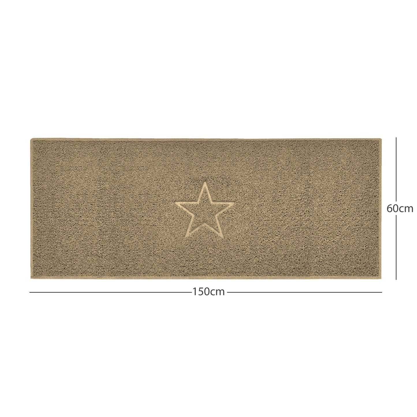 Nicoman Star Embossed Spaghetti Doormat | Indoor & Outdoor | Non-Slip | Machine Washable