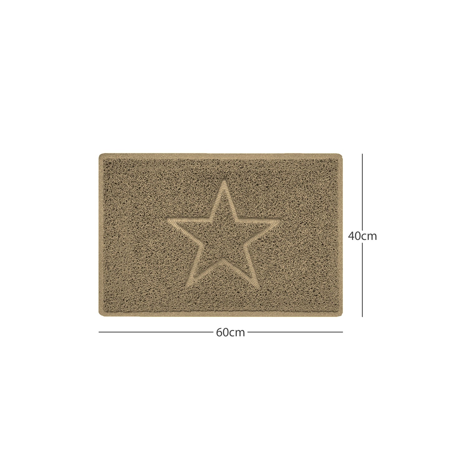 Nicoman Star Embossed Spaghetti Doormat | Indoor & Outdoor | Non-Slip | Machine Washable