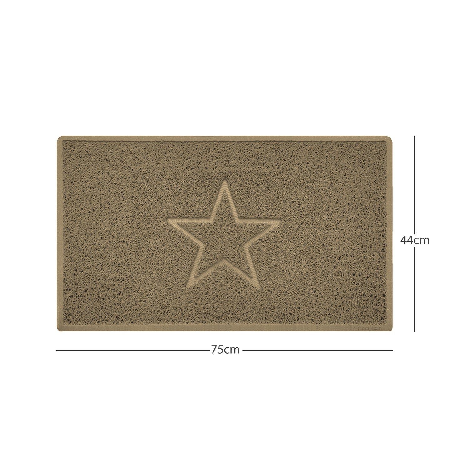Nicoman Star Embossed Spaghetti Doormat | Indoor & Outdoor | Non-Slip | Machine Washable