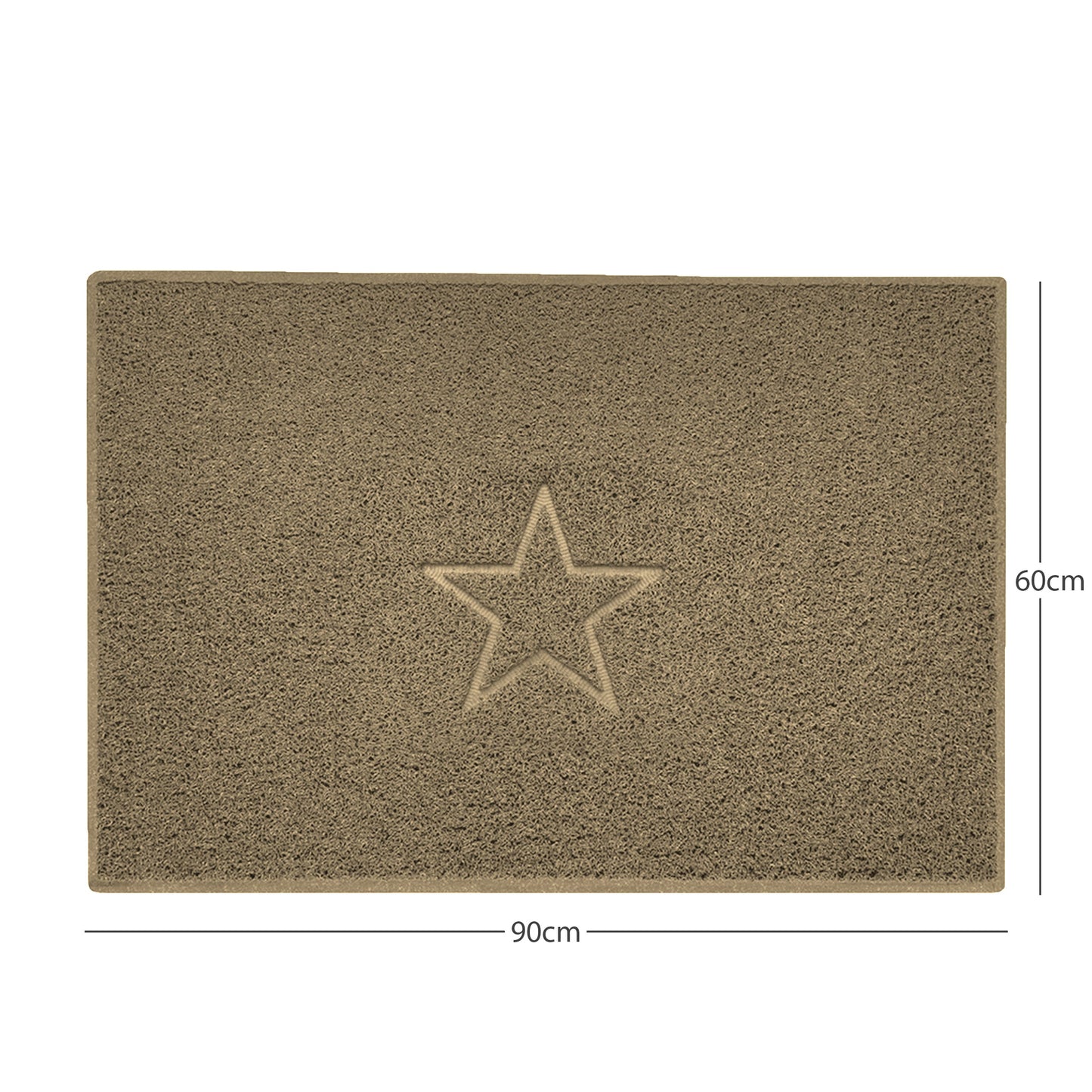 Nicoman Star Embossed Spaghetti Doormat | Indoor & Outdoor | Non-Slip | Machine Washable