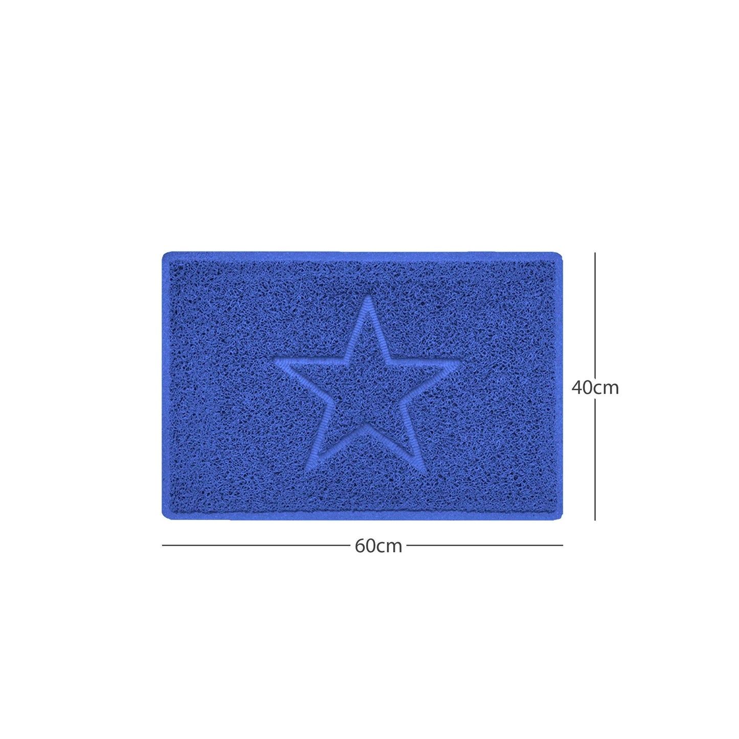 Nicoman Star Embossed Spaghetti Doormat | Indoor & Outdoor | Non-Slip | Machine Washable