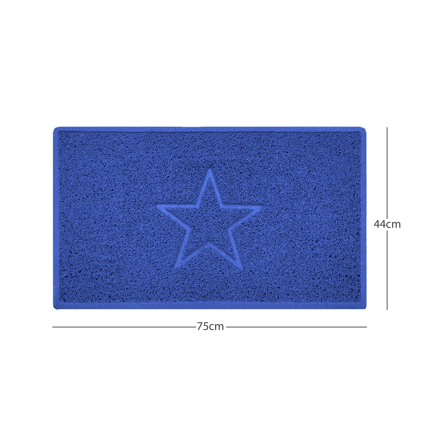 Nicoman Star Embossed Spaghetti Doormat | Indoor & Outdoor | Non-Slip | Machine Washable