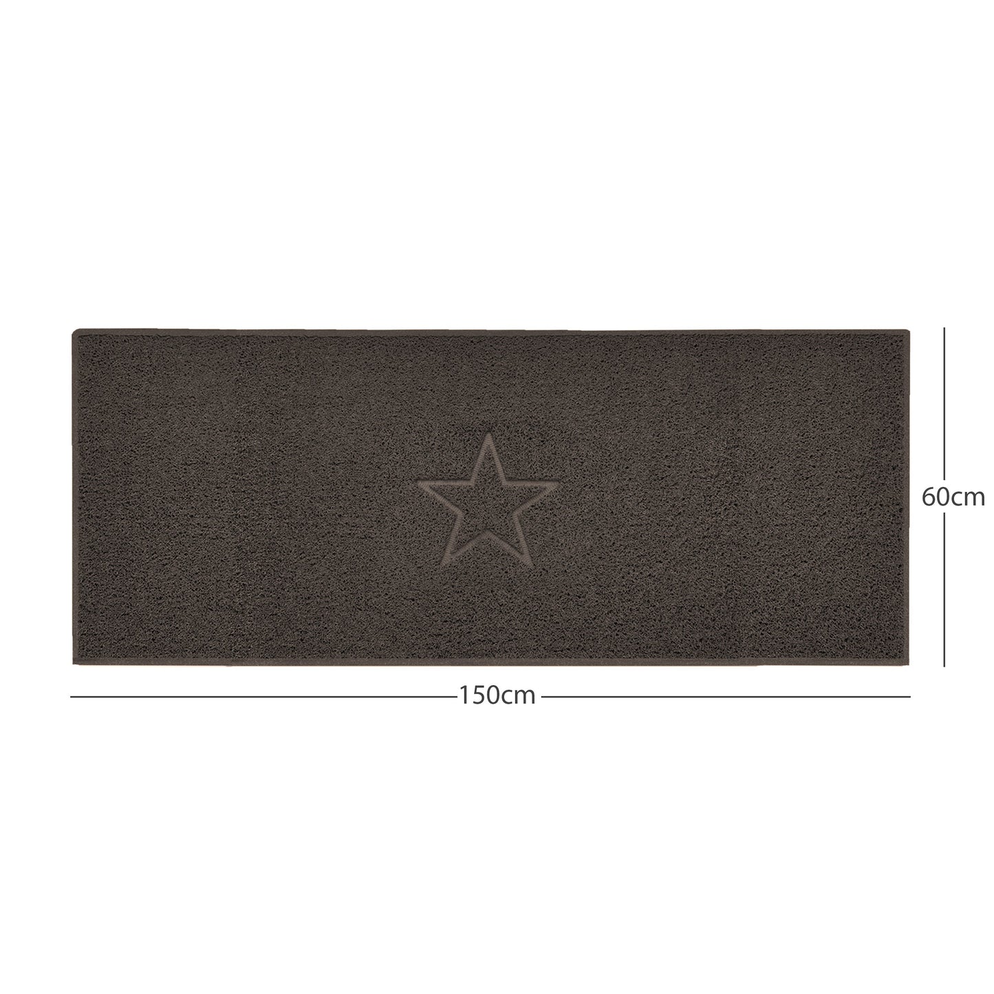 Nicoman Star Embossed Spaghetti Doormat | Indoor & Outdoor | Non-Slip | Machine Washable