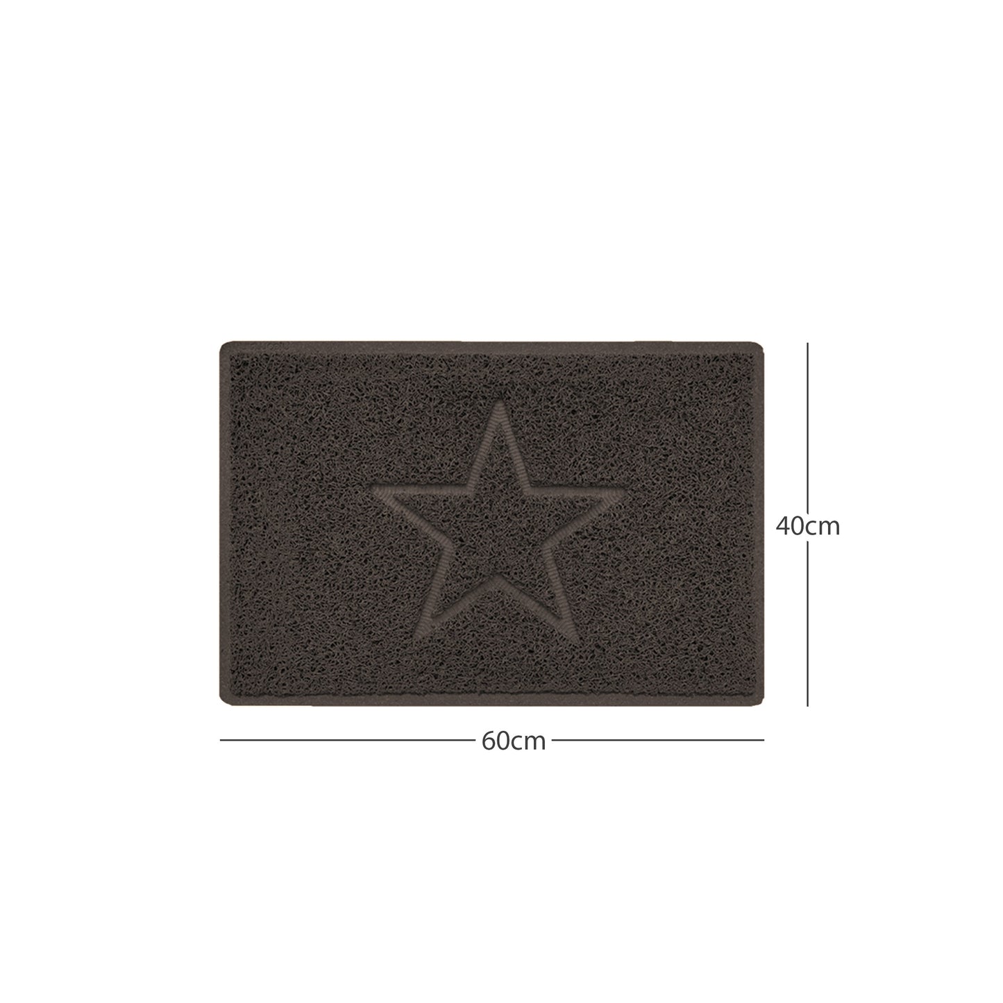 Nicoman Star Embossed Spaghetti Doormat | Indoor & Outdoor | Non-Slip | Machine Washable
