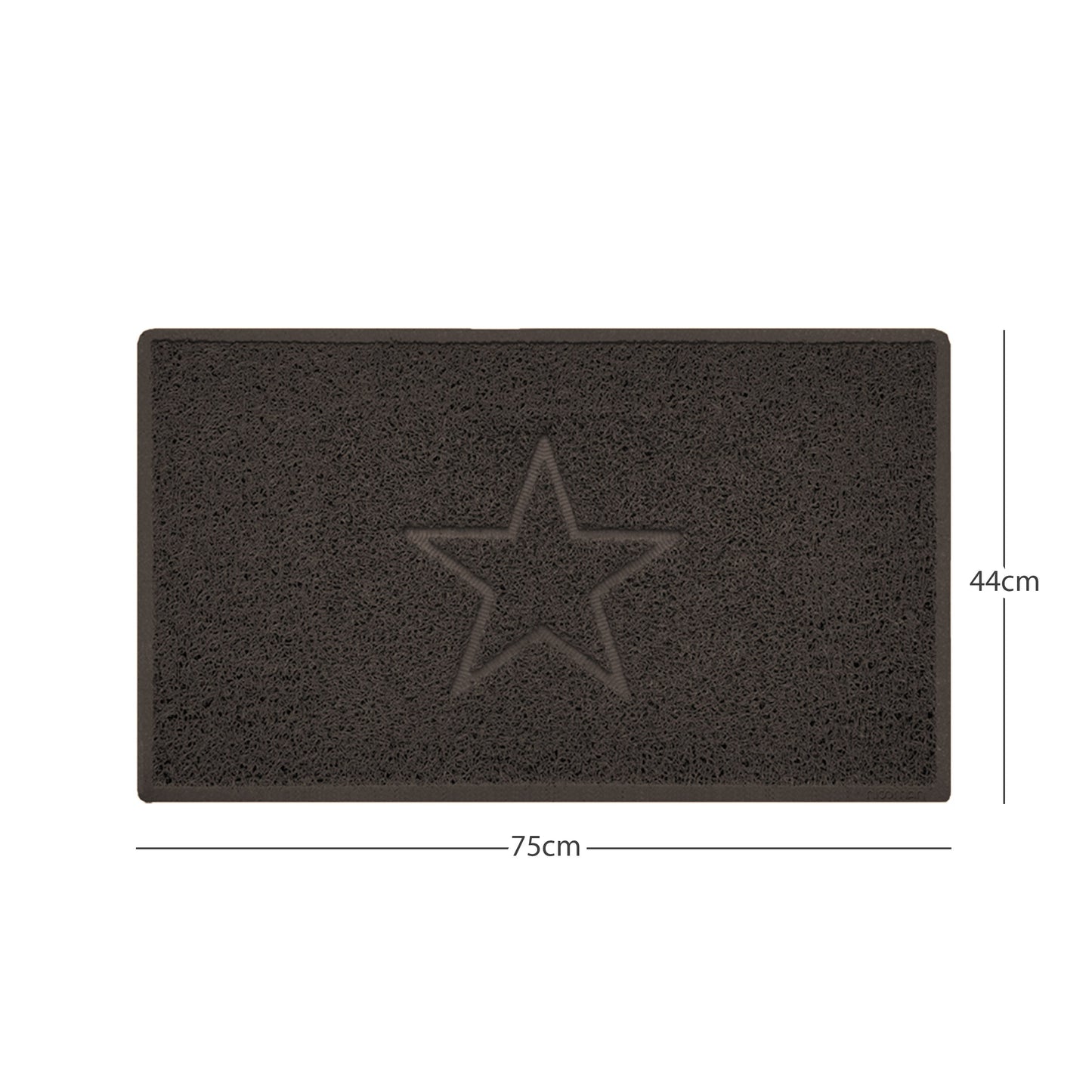 Nicoman Star Embossed Spaghetti Doormat | Indoor & Outdoor | Non-Slip | Machine Washable