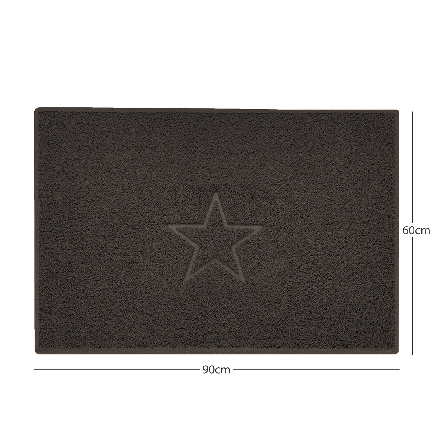 Nicoman Star Embossed Spaghetti Doormat | Indoor & Outdoor | Non-Slip | Machine Washable