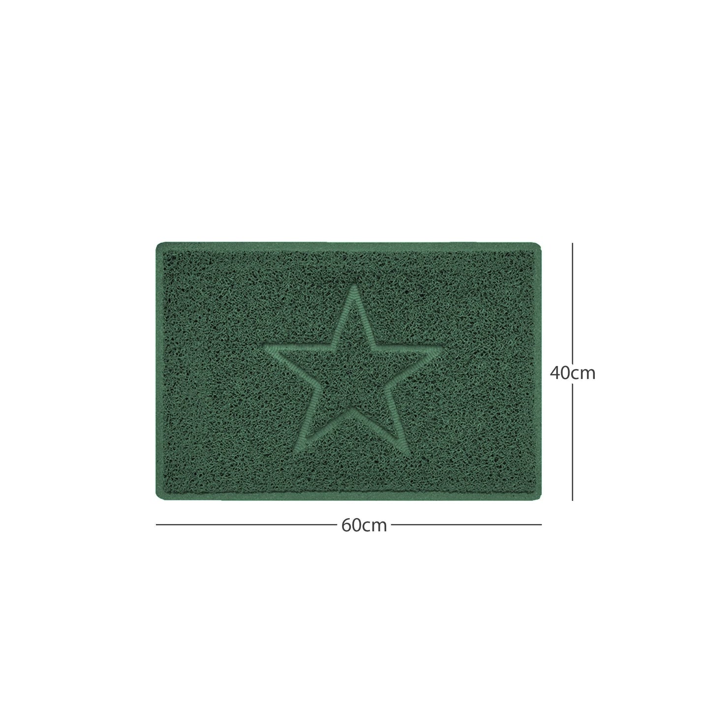 Nicoman Star Embossed Spaghetti Doormat | Indoor & Outdoor | Non-Slip | Machine Washable
