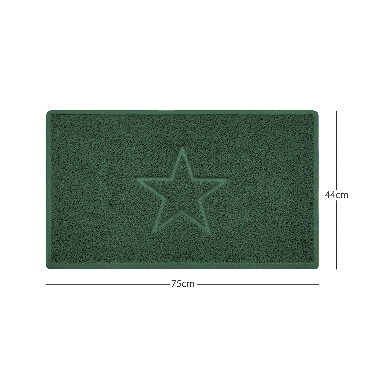 Nicoman Star Embossed Spaghetti Doormat | Indoor & Outdoor | Non-Slip | Machine Washable