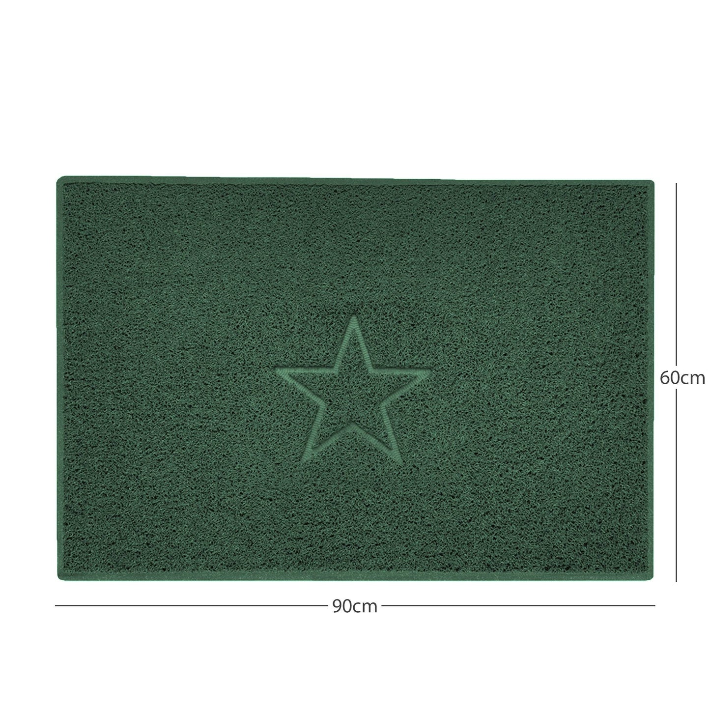Nicoman Star Embossed Spaghetti Doormat | Indoor & Outdoor | Non-Slip | Machine Washable