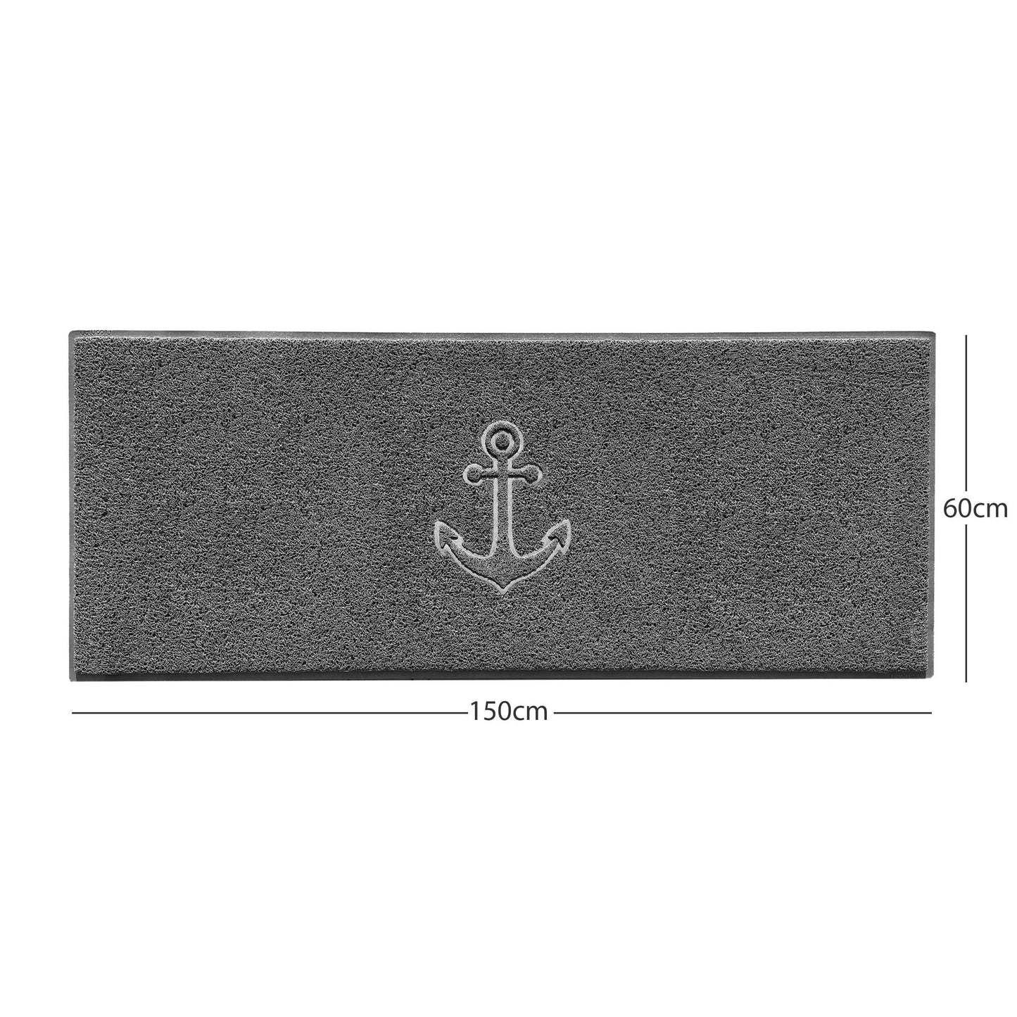 Nicoman Anchor Embossed Spaghetti Door Mat | Indoor & Outdoor | 8 Colours, 4 Sizes