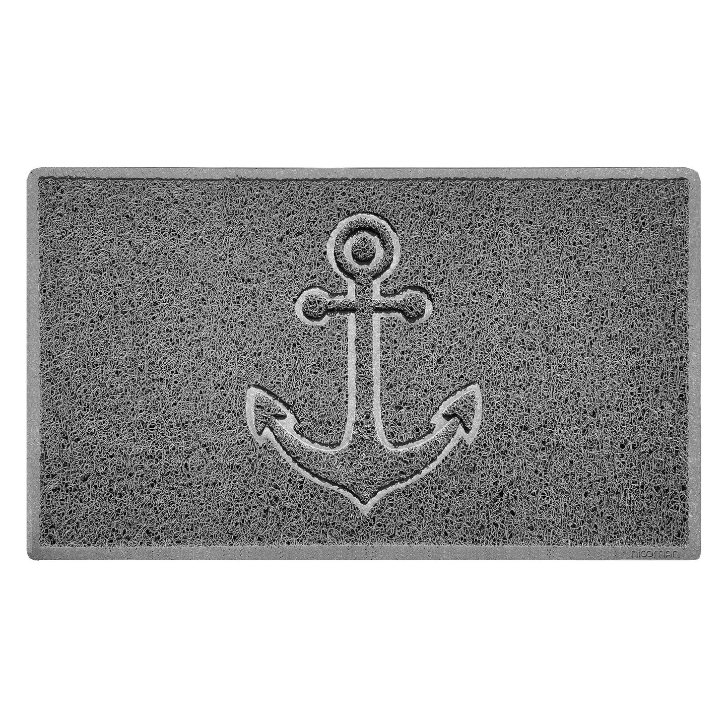 Nicoman Anchor Embossed Spaghetti Door Mat | Indoor & Outdoor | 8 Colours, 4 Sizes