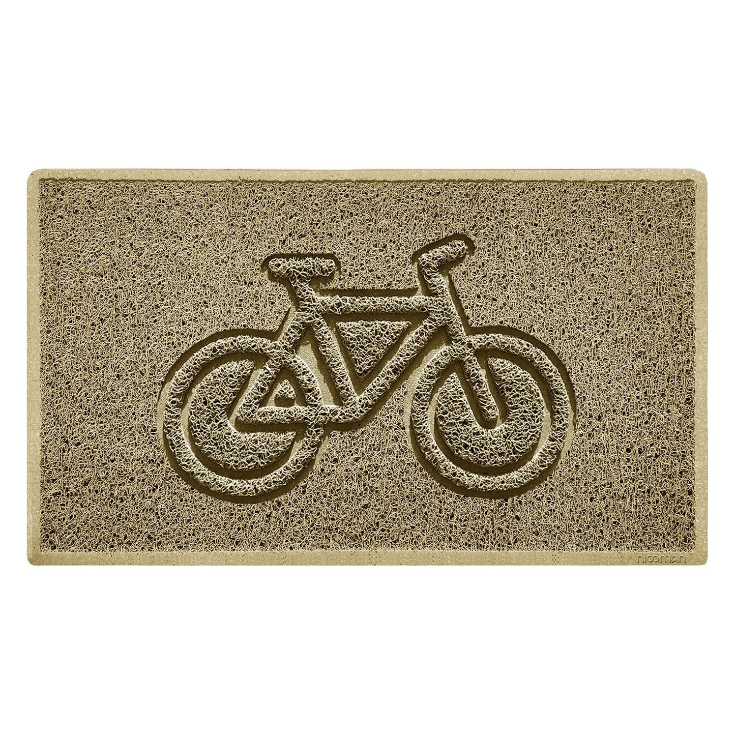 Nicoman Cycle Embossed Spaghetti Doormat | Indoor & Outdoor | Non-Slip | Machine Washable