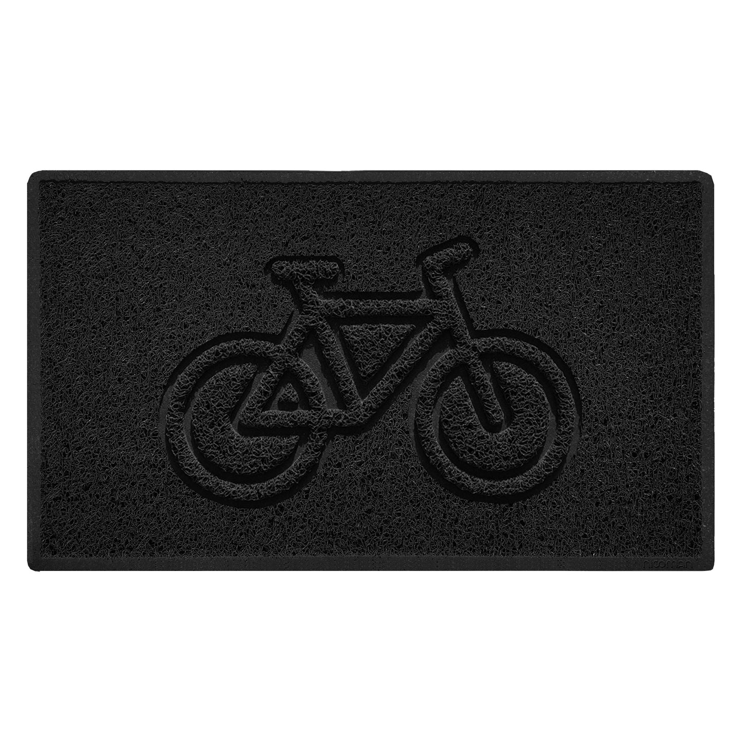 Nicoman Cycle Embossed Spaghetti Doormat | Indoor & Outdoor | Non-Slip | Machine Washable