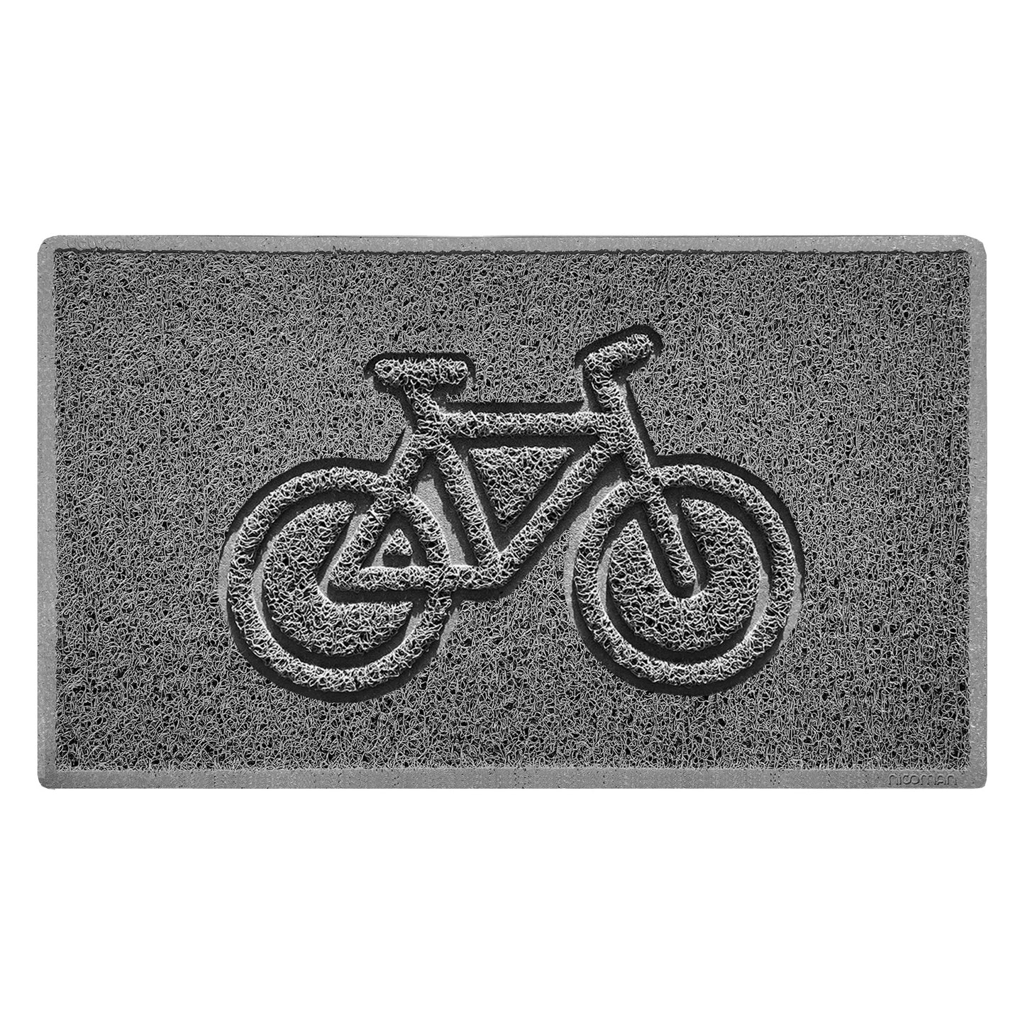 Nicoman Cycle Embossed Spaghetti Doormat | Indoor & Outdoor | Non-Slip | Machine Washable