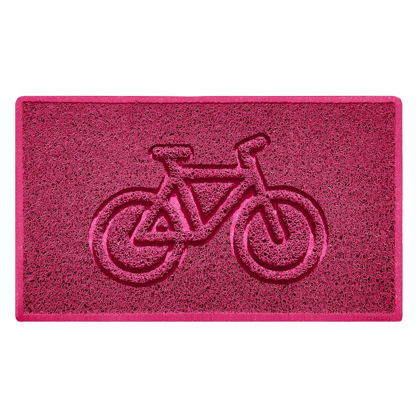 Nicoman Cycle Embossed Spaghetti Doormat | Indoor & Outdoor | Non-Slip | Machine Washable