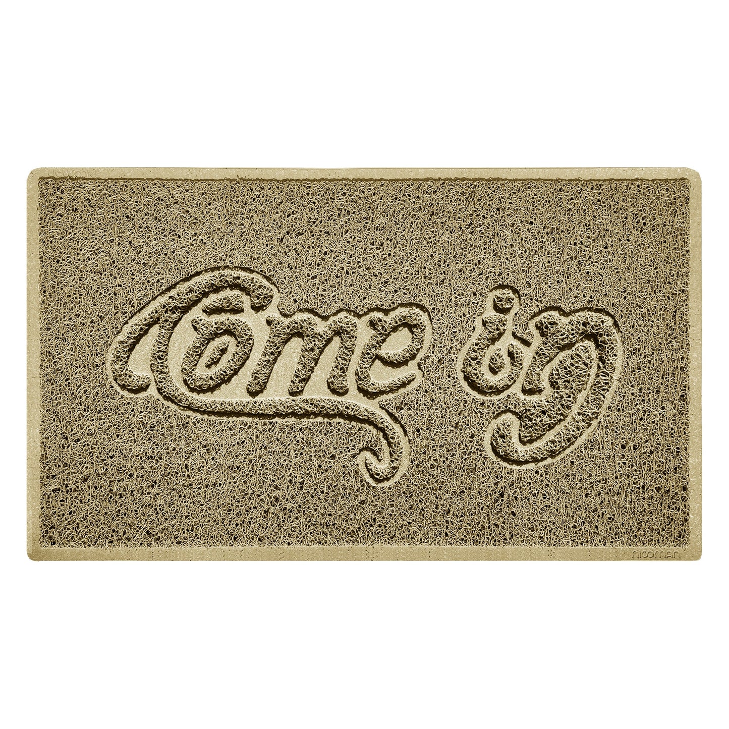 Nicoman "Come In" Spaghetti Door Mat – Indoor & Outdoor | Non-Slip | Machine Washable