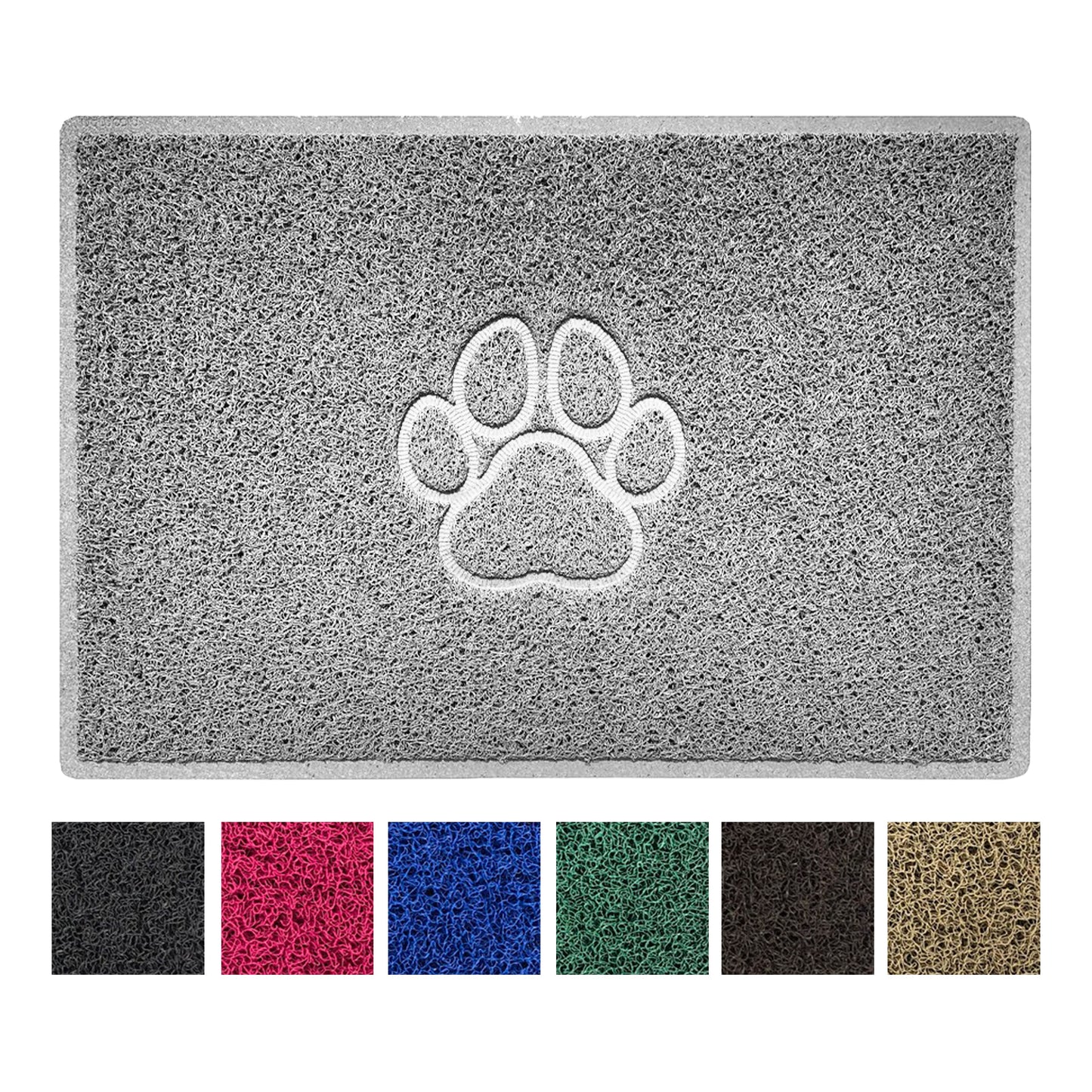 Nicoman Paw Print Embossed Spaghetti Door Mat | Indoor & Outdoor | Non-Slip