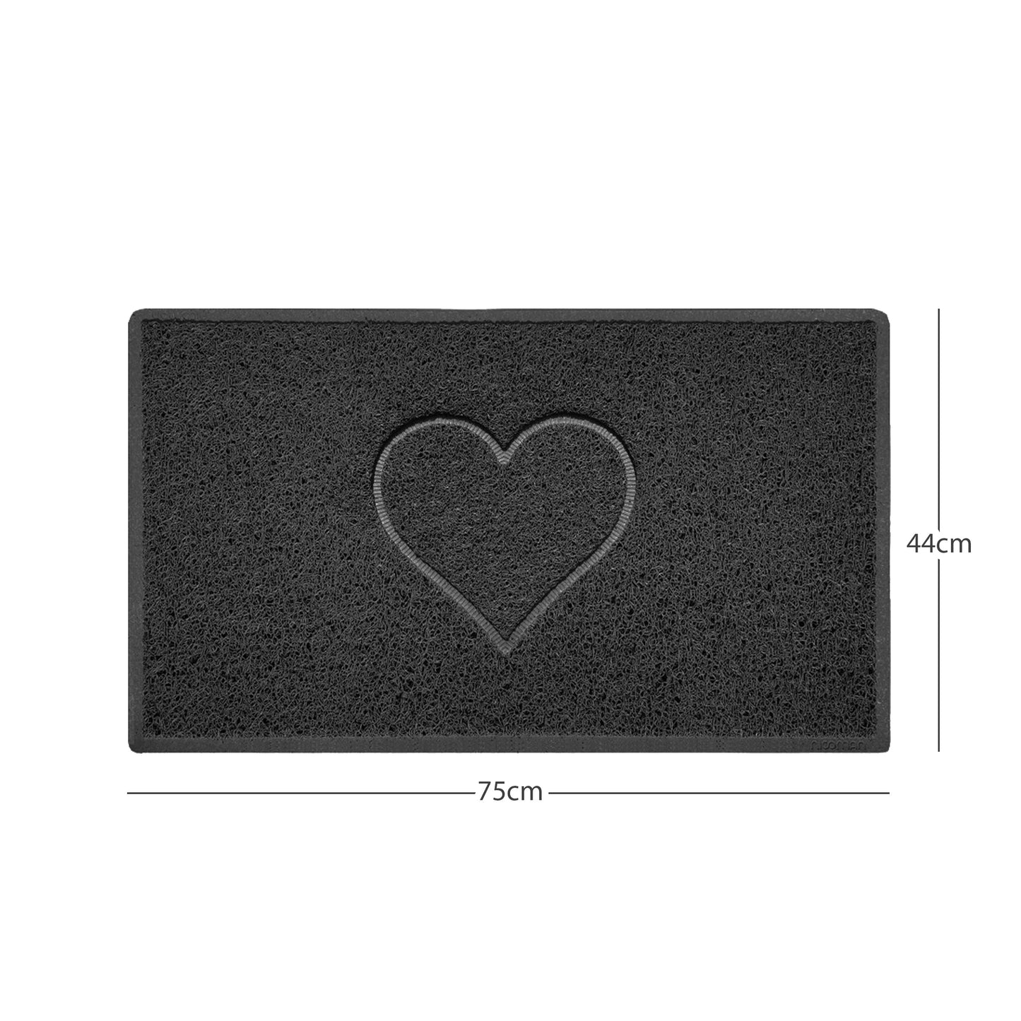 Nicoman Heart Embossed Spaghetti Door Mat | Indoor & Outdoor | Non-Slip | Machine Washable