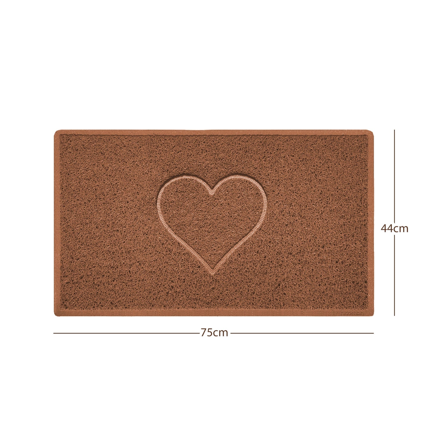 Nicoman Heart Embossed Spaghetti Door Mat | Indoor & Outdoor | Non-Slip | Machine Washable